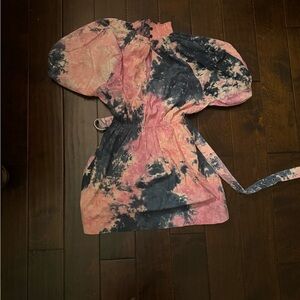 SWF mini dress in cherish Pink and Black Tie-Dye Dress